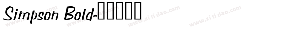 Simpson Bold字体转换